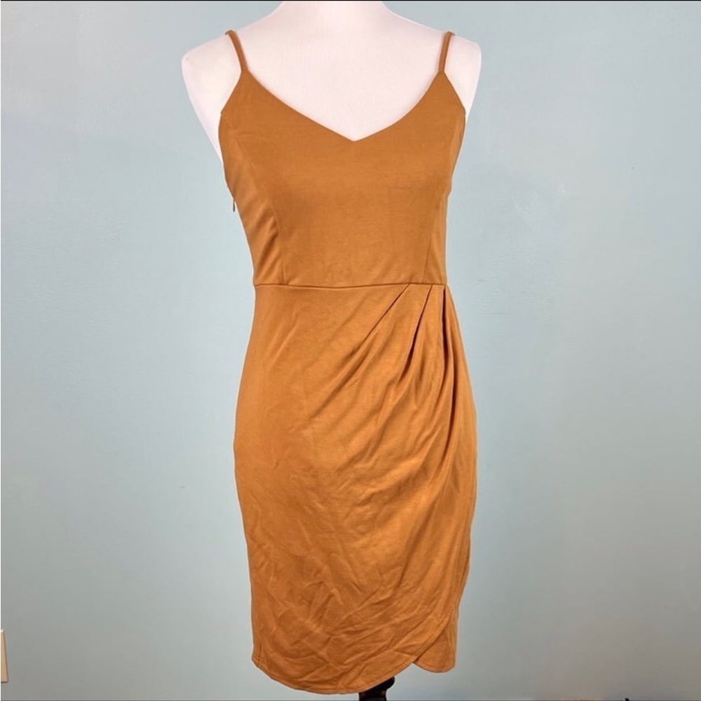 Zalalus Gold Body Con Dress